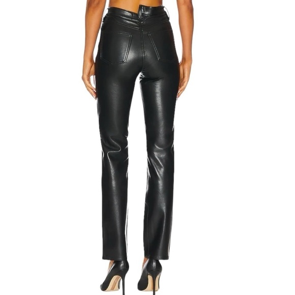 NWOT Revolve AGOLDE Recycled Leather Criss Cross Straight Pants in Detox Sz 30 - Picture 3 of 16